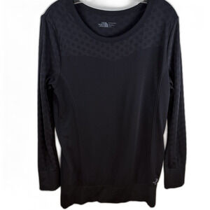 The North Face Womens Seamless Scarlette Long Sleeve Shirt Black Gorpcore Sz XL